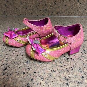 Disney Pink and Gold Glitter Kids Dress Shoes